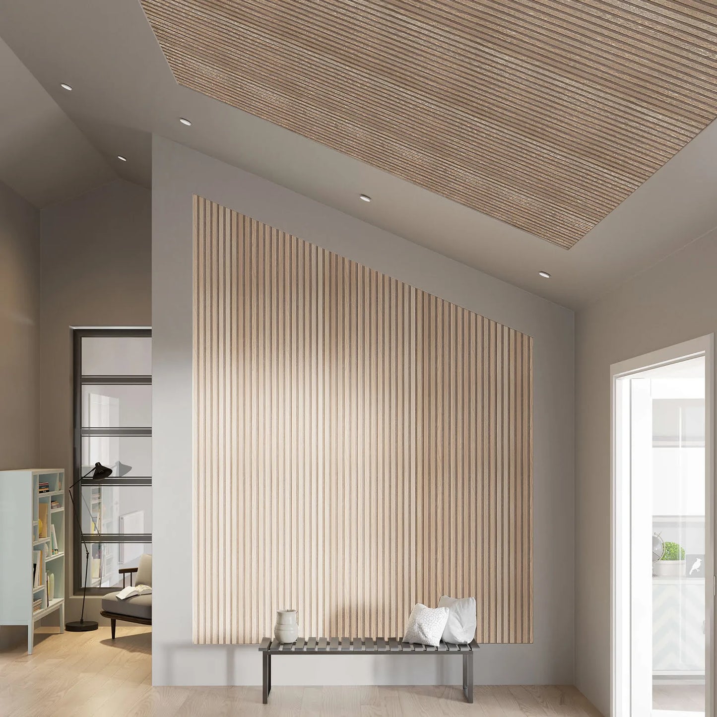 pannello acustico decorativo in rovere